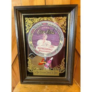 vintage coca cola mirror wall hanging sign 75th anniversary (5664)